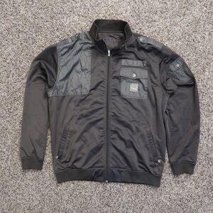 COOGI Black Bomber Jacket with Quilted Detail